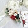 White And Red Rose Floral Hair Comb, thumbnail 7 of 8