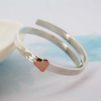 Gold Heart Personalised Christening Bangle, 7 of 12