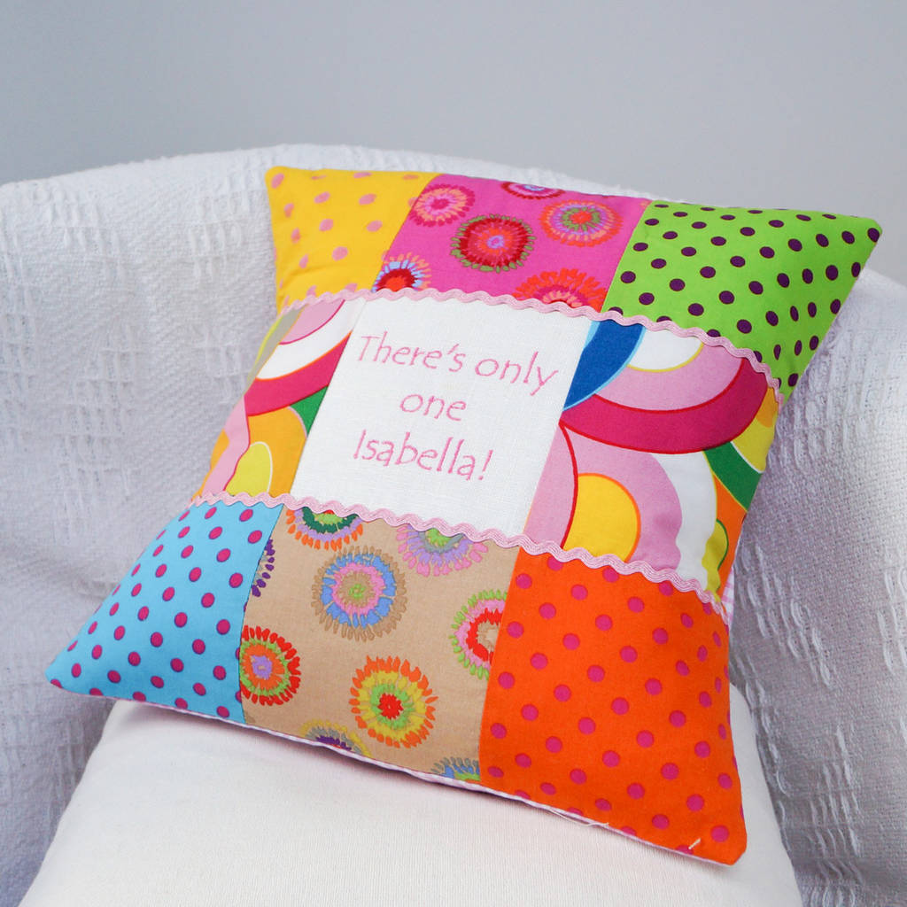 Funky Message Cushion By Tuppenny House Designs
