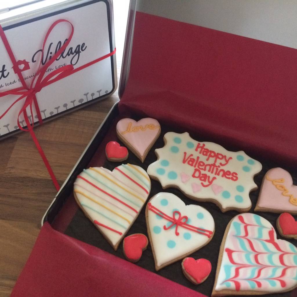 Valentines Colourful Hearts Cookies Small
