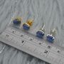 Kyanite Stud Earrings: Sterling Silver Or Gold, thumbnail 6 of 6