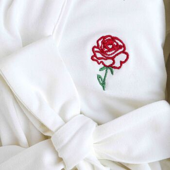 Personalised Rose Robe Dressing Gown Valentines Gift, 2 of 7