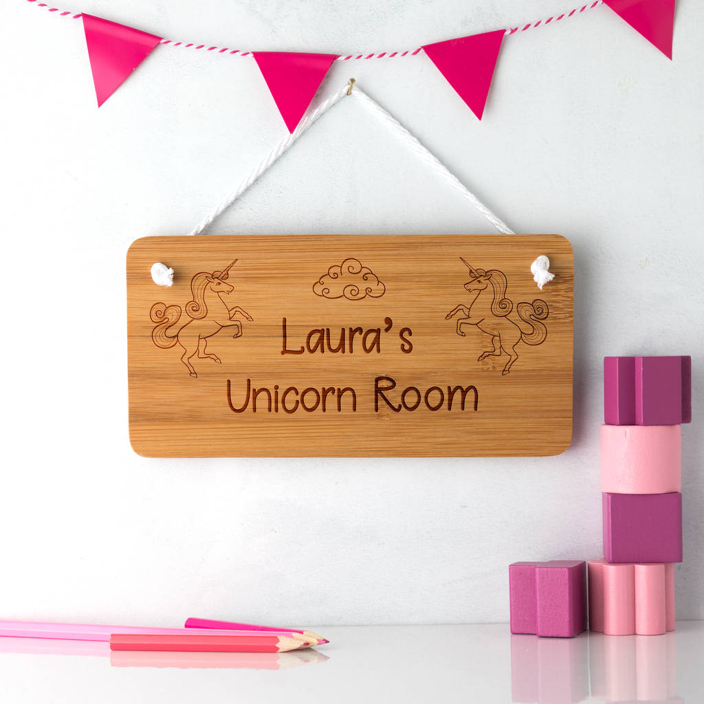 Personalised Unicorn Bedroom Sign By Mirrorin Notonthehighstreet Com   Original Personalised Unicorn Bedroom Sign 