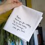 Personalised Father Of The Bride Handkerchief With Handwritten Message, thumbnail 3 of 8