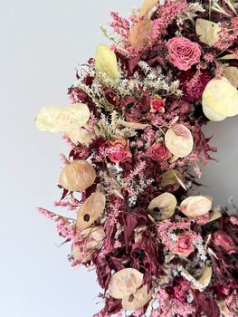 Dried Acer Wreath With Honesty Seedheads, 4 of 4