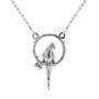 Parakeet Necklace – Small/Upright Silver/Gold, thumbnail 3 of 6