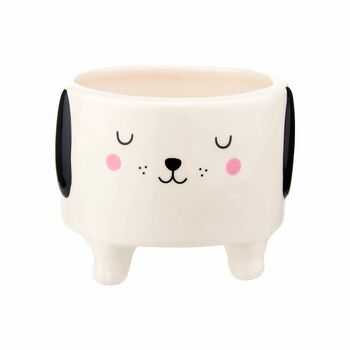 White Dog Planter With Choice Of Plant, 2 of 2
