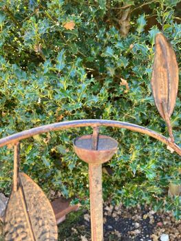 128cm Robin Wind Spinner Metal Garden Statue Memorial Gift, 3 of 8