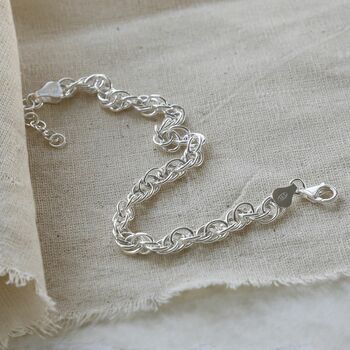 Sterling Silver Twisted Rope Bracelet, 3 of 6