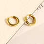 Chunky Hoop In 18ct Gold Vermeil Plated, thumbnail 4 of 6