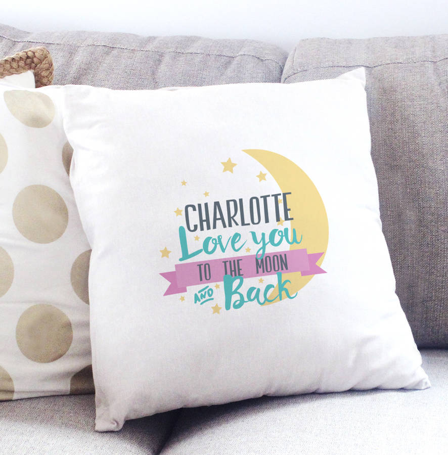 Love You To The Stars And Back Name Cushion Cover By Chips & Sprinkles