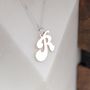 Solid Silver 'Groovy' Letter Charm Necklace, thumbnail 3 of 11