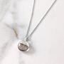 The Orb Clear Quartz April Birthstone Necklace, Silver, thumbnail 1 of 7