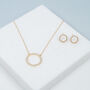 Chora Gold Plated And Cubic Zirconia Jewellery Set, thumbnail 1 of 5