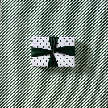 Green Polka Spotty Luxury Wrapping Paper, 5 of 6