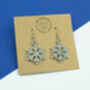 Snowflake Glitter Earrings, thumbnail 5 of 10