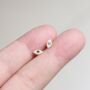 Gold Evil Eye Stud Earrings, Evil Eye Cz Studs, Dainty Minimalistic Earrings, thumbnail 1 of 7