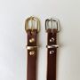 Handmade Leather Belt 2cm Wide, thumbnail 3 of 5