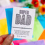 Super Dad Mini Wish Bracelet And Card, thumbnail 1 of 12