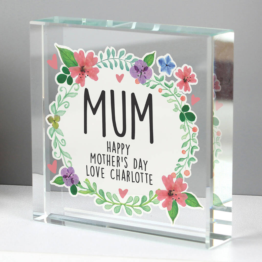 Personalised Mother's Day Keepsake Crystal Token By Sassy Bloom As seen ...