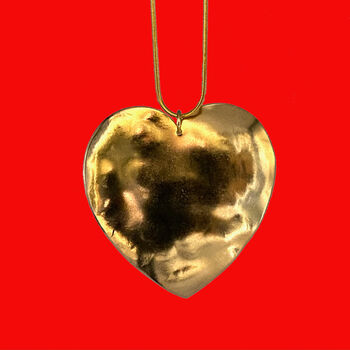 Hand Hammered Valentine Heart Necklace On Chain, 6 of 7