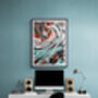 Abstract Wall Art, Colourful Marble Shapes, thumbnail 6 of 12