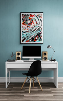Abstract Wall Art, Colourful Marble Shapes, 6 of 12