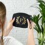 Gold Garland Personalised Black Make Up Bag, thumbnail 1 of 3