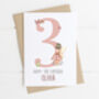 Personalised Children's Birthday Card Blush Fairy, thumbnail 4 of 7