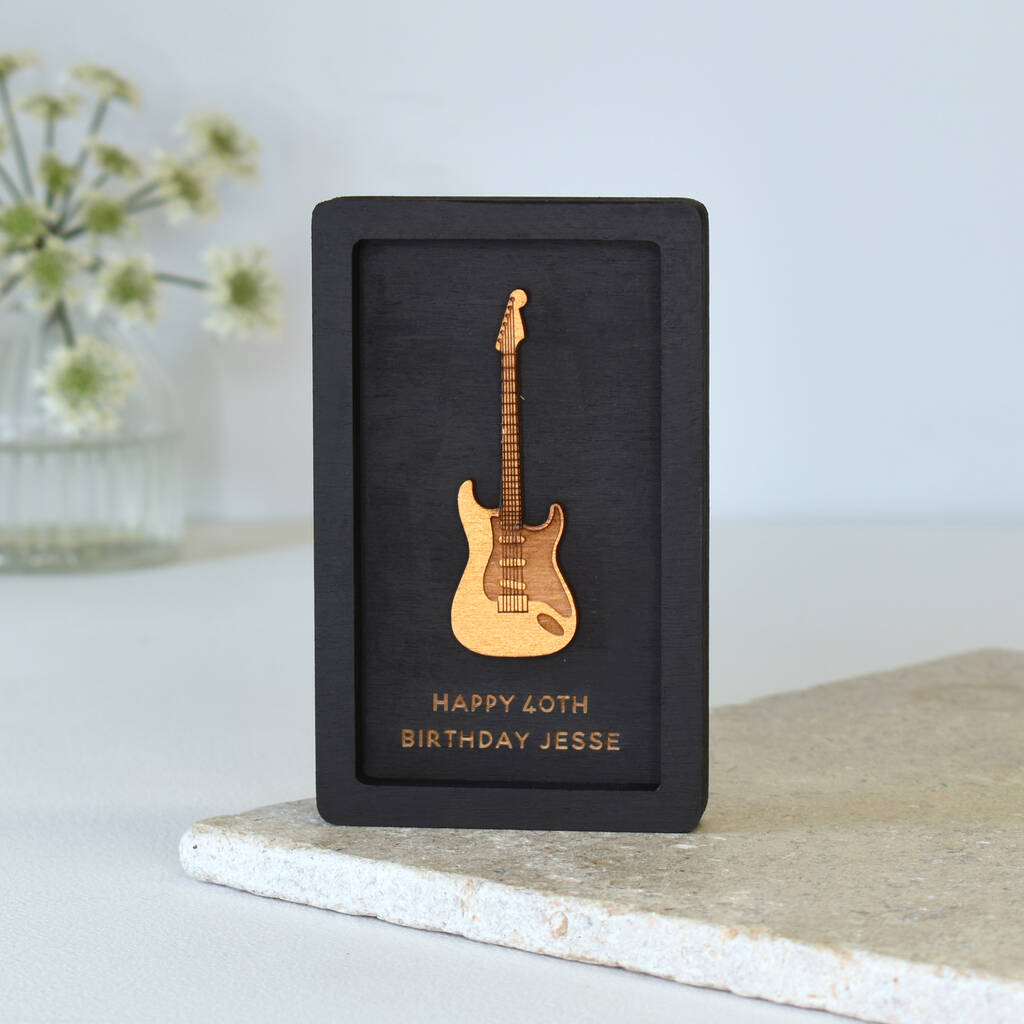 Miniature Guitar Personalised Wall Art Gift, 1 of 6