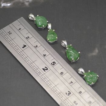 Tsavorite Green Garnet Pendant, Sterling Silver Chain, 4 of 6