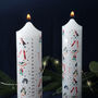 Christmas Wonderland Penguin Pillar Advent Candles, thumbnail 1 of 5