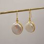 Gold Plated Sterling Silver Pearl Earrings, thumbnail 6 of 8