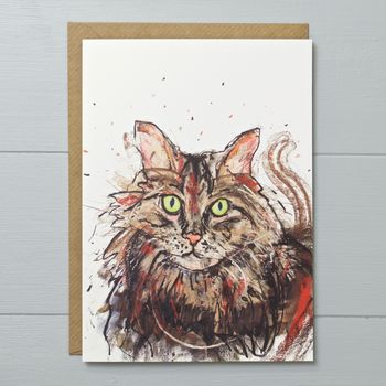 Moggy Art Greeting Card, 2 of 2