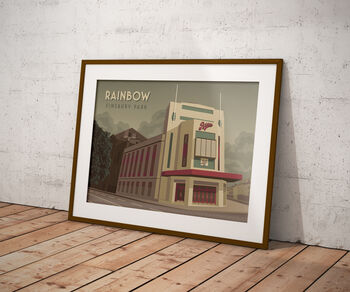 Rainbow Finsbury Park Travel Poster Art Print, 5 of 8