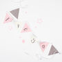 Personalised Rose Gold And Pink Name Bunting, thumbnail 2 of 8