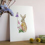 Hare And Bell Heather A5 Giclee Fine Art Print, thumbnail 1 of 11
