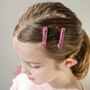 Pink Glitter, Kids Hair Clips, Party Bag Fillers, thumbnail 2 of 4