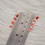 Red Coral Sterling Silver Earrings, thumbnail 3 of 4