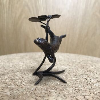 Miniature Bronze Otter Sculpture 8th Anniversary Gift, 5 of 12