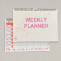 Weekly Planner Pink And Orange Grid, thumbnail 1 of 3