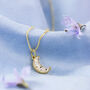 9ct Gold Star And Moon Diamond Necklace*, thumbnail 3 of 3