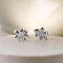 Sterling Silver Daffodil Stud Earrings, thumbnail 5 of 11