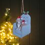 Dogs On An Armchair Hanging Christmas Decoration, thumbnail 1 of 2