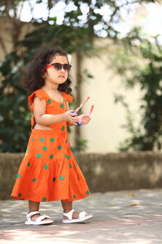 Girls Tangerine Dream Dress, 5 of 5