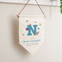 Rocket And Planets Children's Initial Hanging Flag, thumbnail 1 of 2