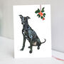 Black Greyhound Christmas Card, thumbnail 3 of 7