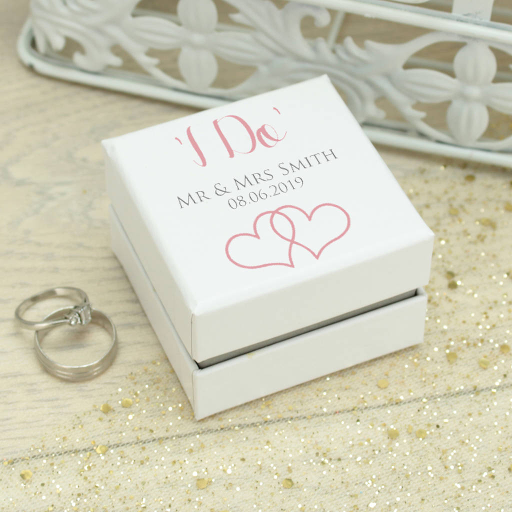 Personalised 'i Do' Wedding Ring Box By Dreams To Reality Design Ltd