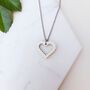 Bubble Heart Wooden Necklace White Sustainable Eco Gift, thumbnail 1 of 7