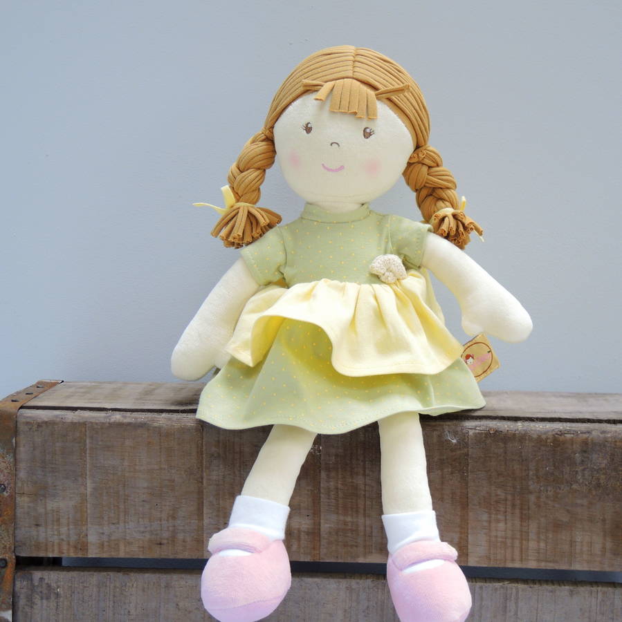 LITTLE SISTER NEW BABY GIFT BAG 16" PERSONALISED RAG DOLL 1ST BIRTHDAY BIG 